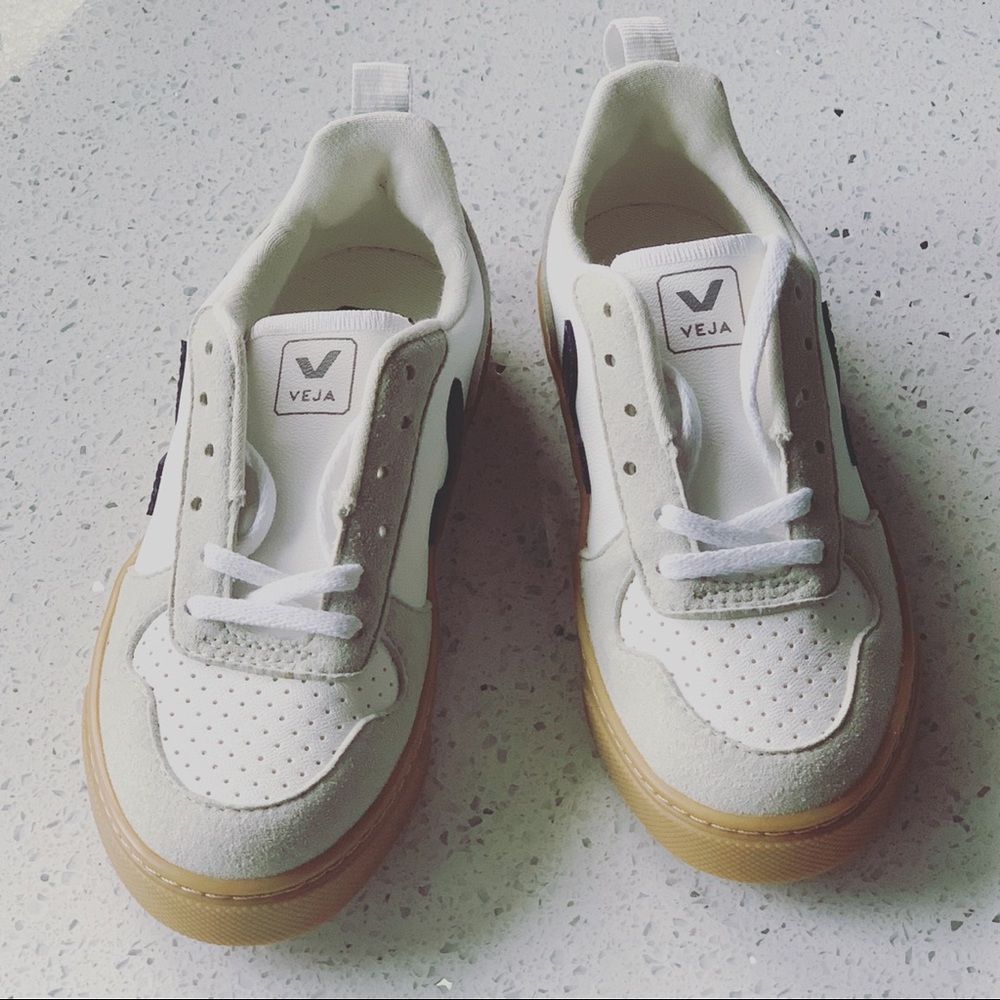Veja V-10 Leather Sneakers Size 31 - Picture 4 of 6